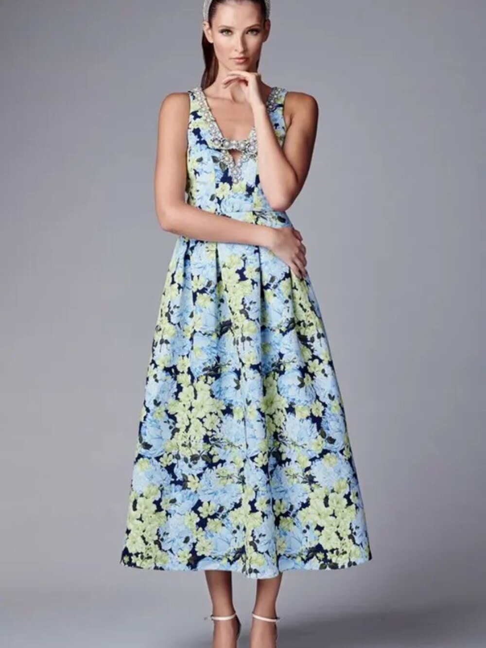 Sachin & Babi Millie Fit and Flare Midi Dress